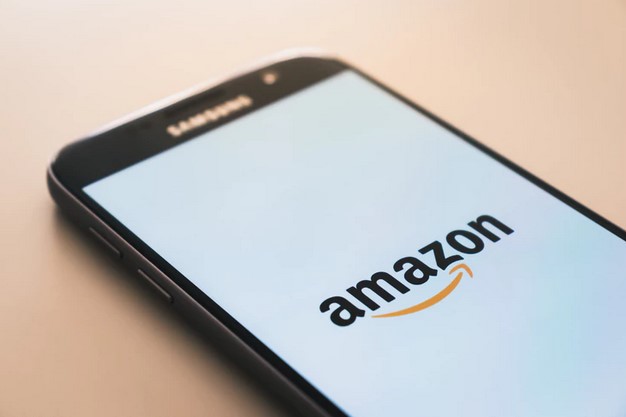 Amazon log on smartphone screen