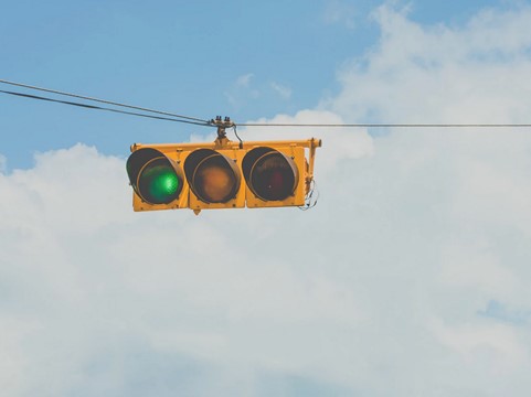 Old signal hanging in the sky