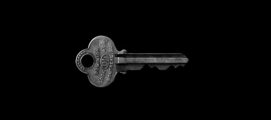 Key in black background