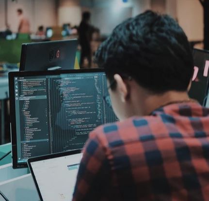 Man working in the startup office